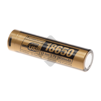 Claw Gear ® 18650 Battery 3.7V 2600mAh Micro-USB