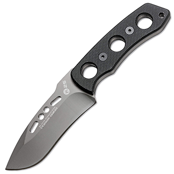 K25 ® Titanium Coated Neck Knife - Black Grip
