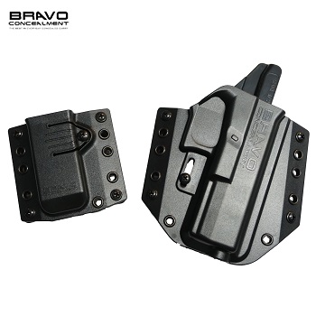 Bravo Concealment ® BCA 3.0 OWB Holster & Mag Carrier für Glock ® 17 / 22 / 31 Serie, rechts - Black