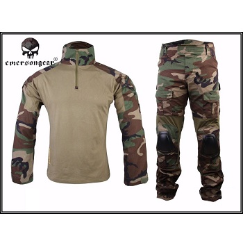 Emerson ACU Set Gen. II Hose & Combat Shirt "US Woodland" - Gr. XL / W 36