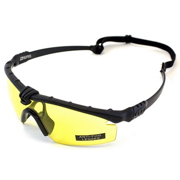 Nuprol Anti-Fog Schutzbrille (mit Einlage für Korrekturgläser), Black - yellow