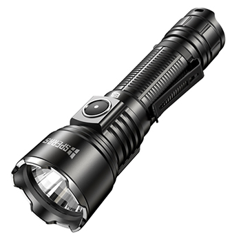 SPERAS ® E3 Taschenlampe (1'300 Lumen, mit Strobo) - Black